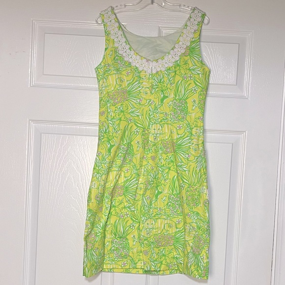 NWOT Lilly Pulitzer Liz Shift Dress Sweet Tarty in Crazy Cat House Print Size 00 - Picture 9 of 12